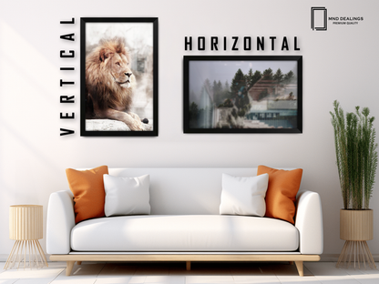 40 x 27 Inch / ( 101.60 x 68.58 CM )  |  Display Frame - MDF
 -  [ Matt Black ]