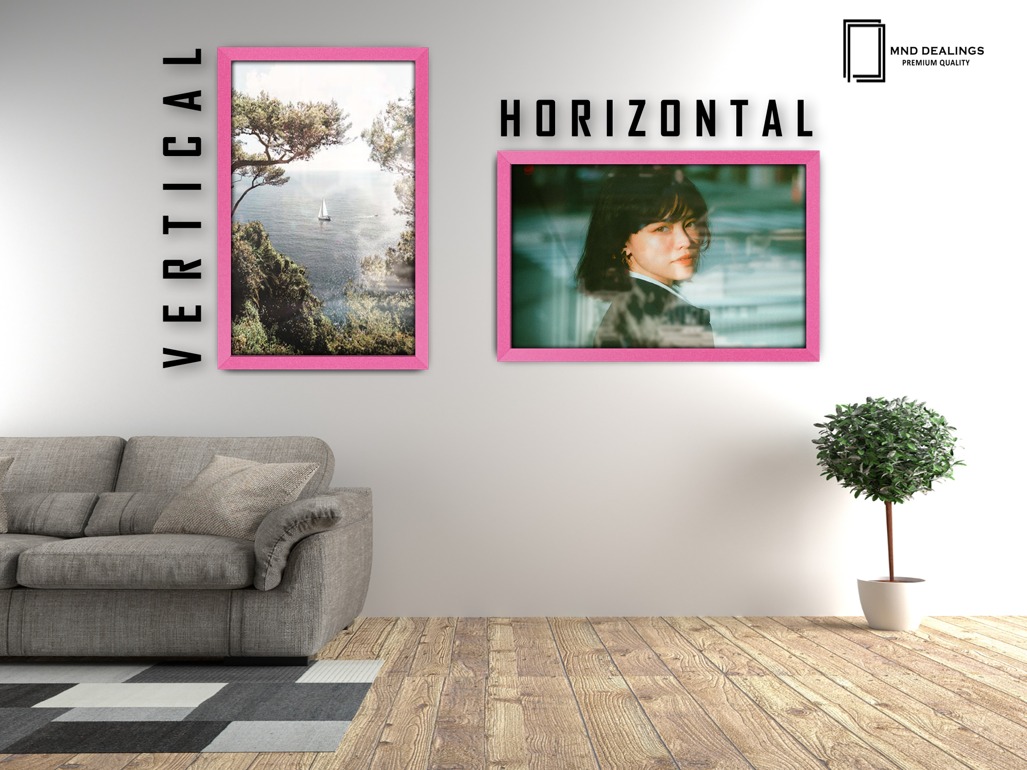 40 x 27 Inch / ( 101.60 x 68.58 CM )  |  Display Frame - MDF
 -  [ Pink ]