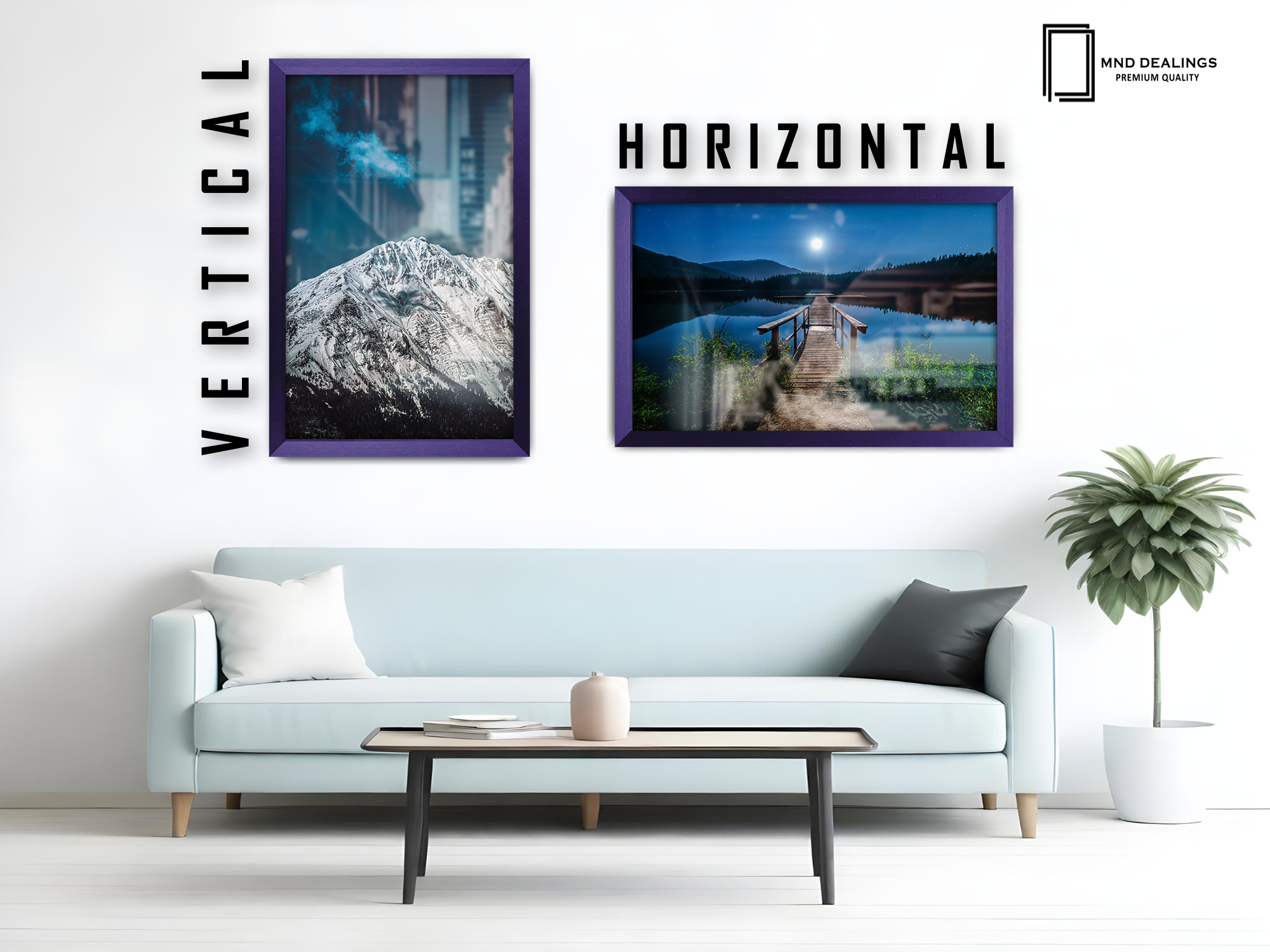 40 x 27 Inch / ( 101.60 x 68.58 CM )  |  Display Frame - MDF
 -  [ Purple ]