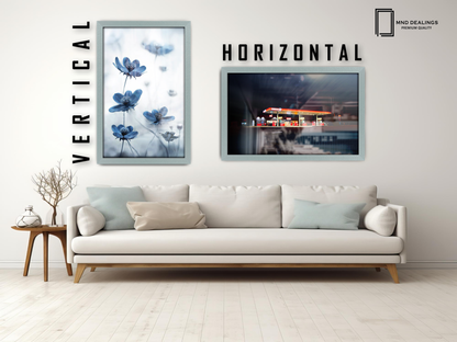 40 x 27 Inch / ( 101.60 x 68.58 CM )  |  Frames - MDF
 -  [ Silver ]