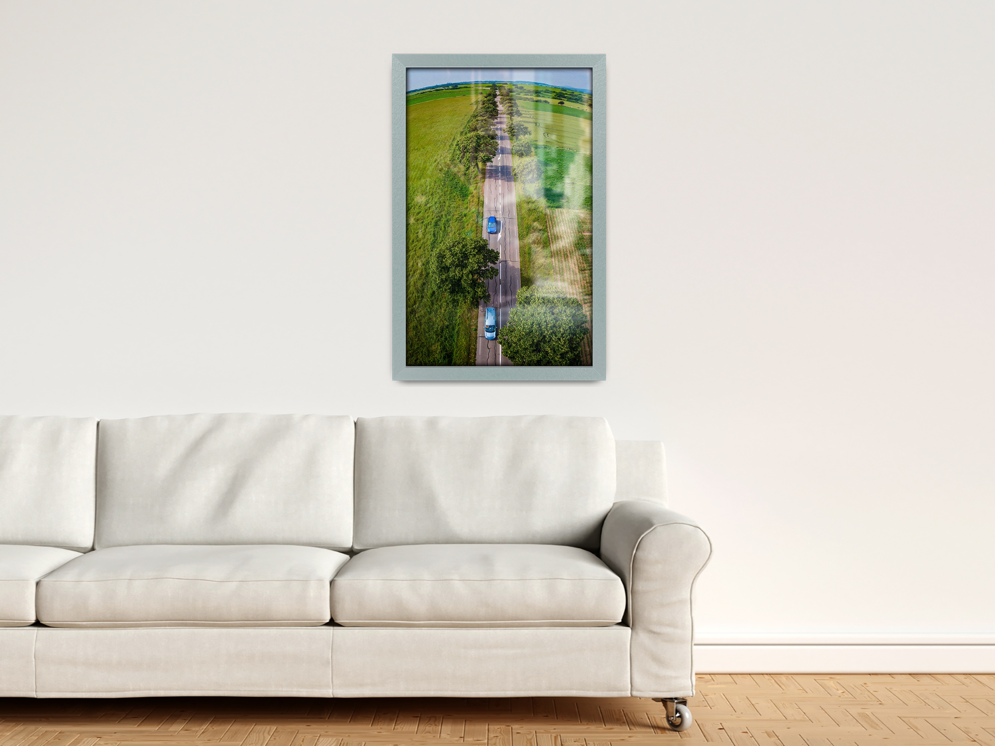 40 x 27 Inch / ( 101.60 x 68.58 CM )  |  Frames - MDF
 -  [ Silver ]