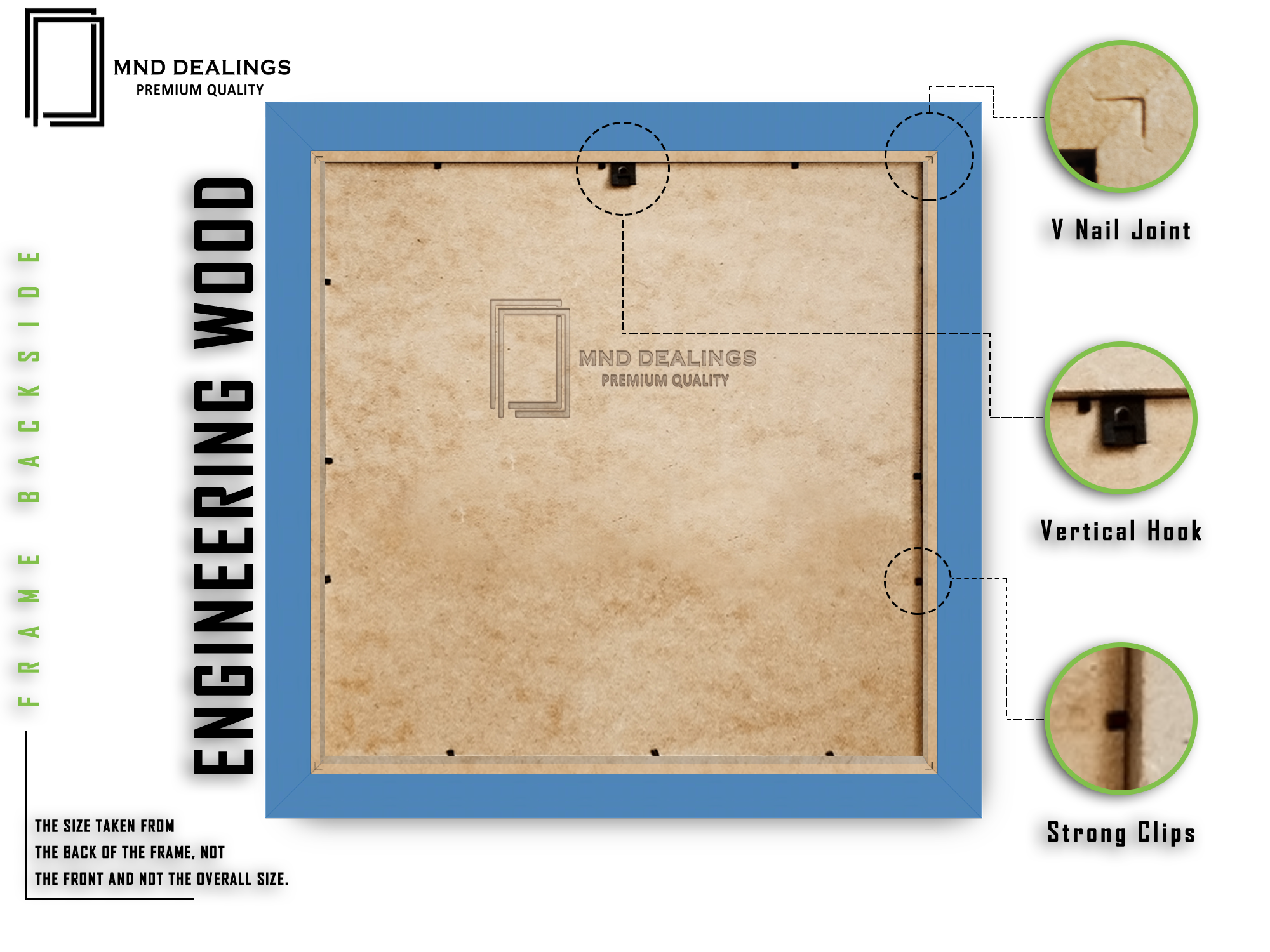 ( 40 x 40 CM ) / 16 x 16 Inch  |  Poster Frames - MDF
 -  [ Blue ]