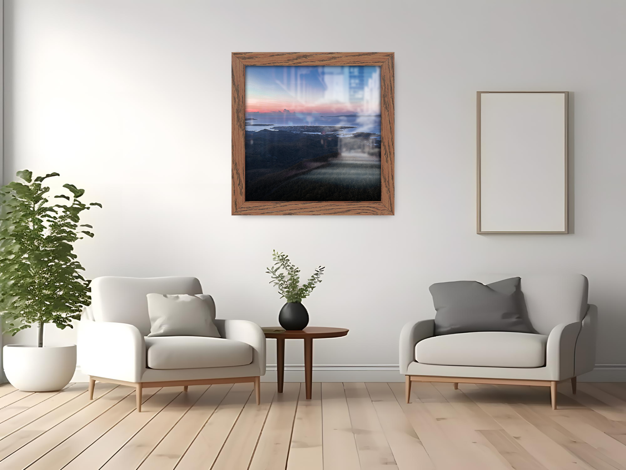 ( 40 x 40 CM ) / 16 x 16 Inch  |  Picture Frames - MDF
 -  [ Dark Oak ]