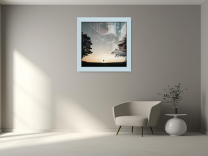 ( 40 x 40 CM ) / 16 x 16 Inch  |  Photo Frames - MDF
 -  [ Light Grey ]