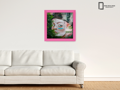 ( 40 x 40 CM ) / 16 x 16 Inch  |  Display Frame - MDF
 -  [ Pink ]