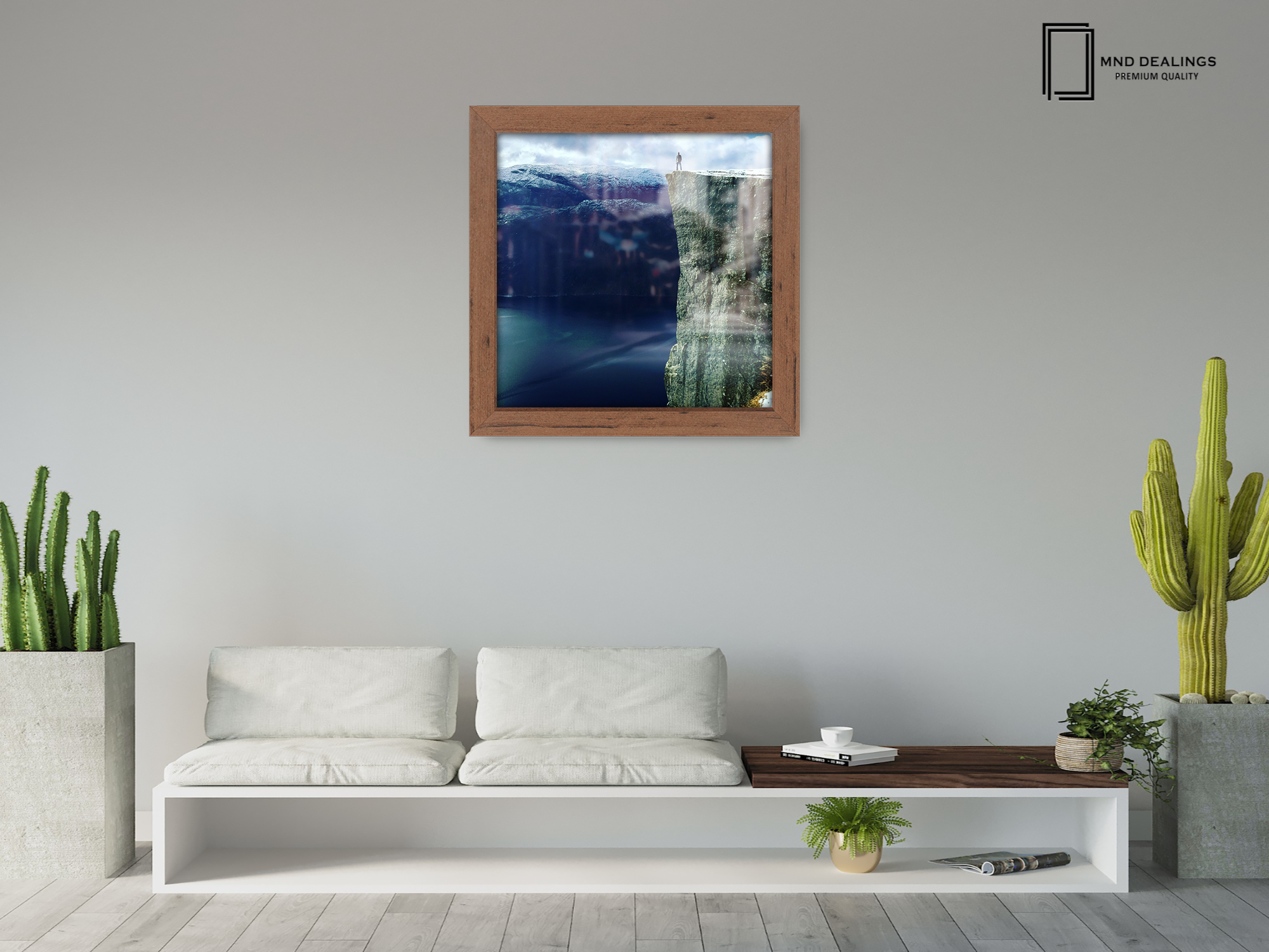 ( 40 x 40 CM ) / 16 x 16 Inch  |  Art Frames - MDF
 -  [ Walnut ]