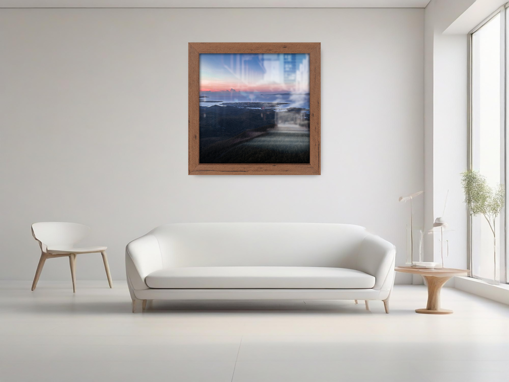( 40 x 40 CM ) / 16 x 16 Inch  |  Art Frames - MDF
 -  [ Walnut ]