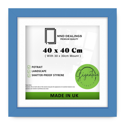 ( 40 x 40 Cm ) / 16 x 16 Inch with 30 x 30 Cm White Mount Poster Frames - MDF