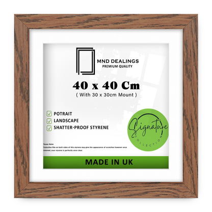 ( 40 x 40 Cm ) / 16 x 16 Inch with 30 x 30 Cm White Mount Poster Frames - MDF