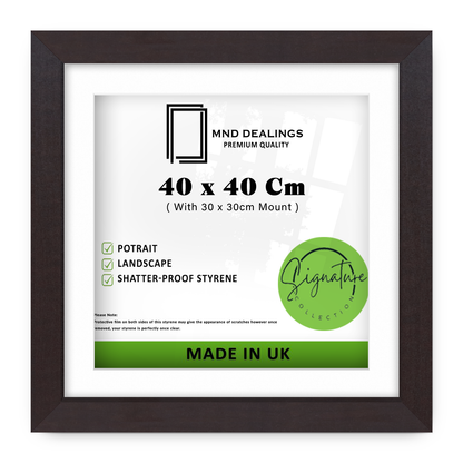 ( 40 x 40 Cm ) / 16 x 16 Inch with 30 x 30 Cm White Mount Poster Frames - MDF
