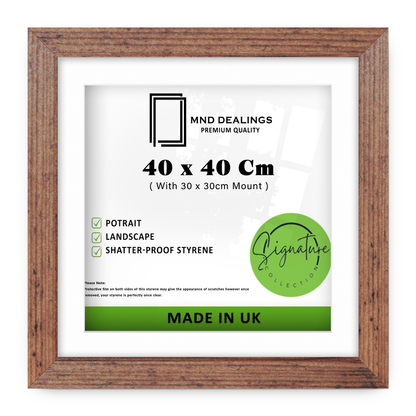 ( 40 x 40 Cm ) / 16 x 16 Inch with 30 x 30 Cm White Mount Poster Frames - MDF