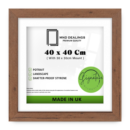 ( 40 x 40 Cm ) / 16 x 16 Inch with 30 x 30 Cm White Mount Poster Frames - MDF