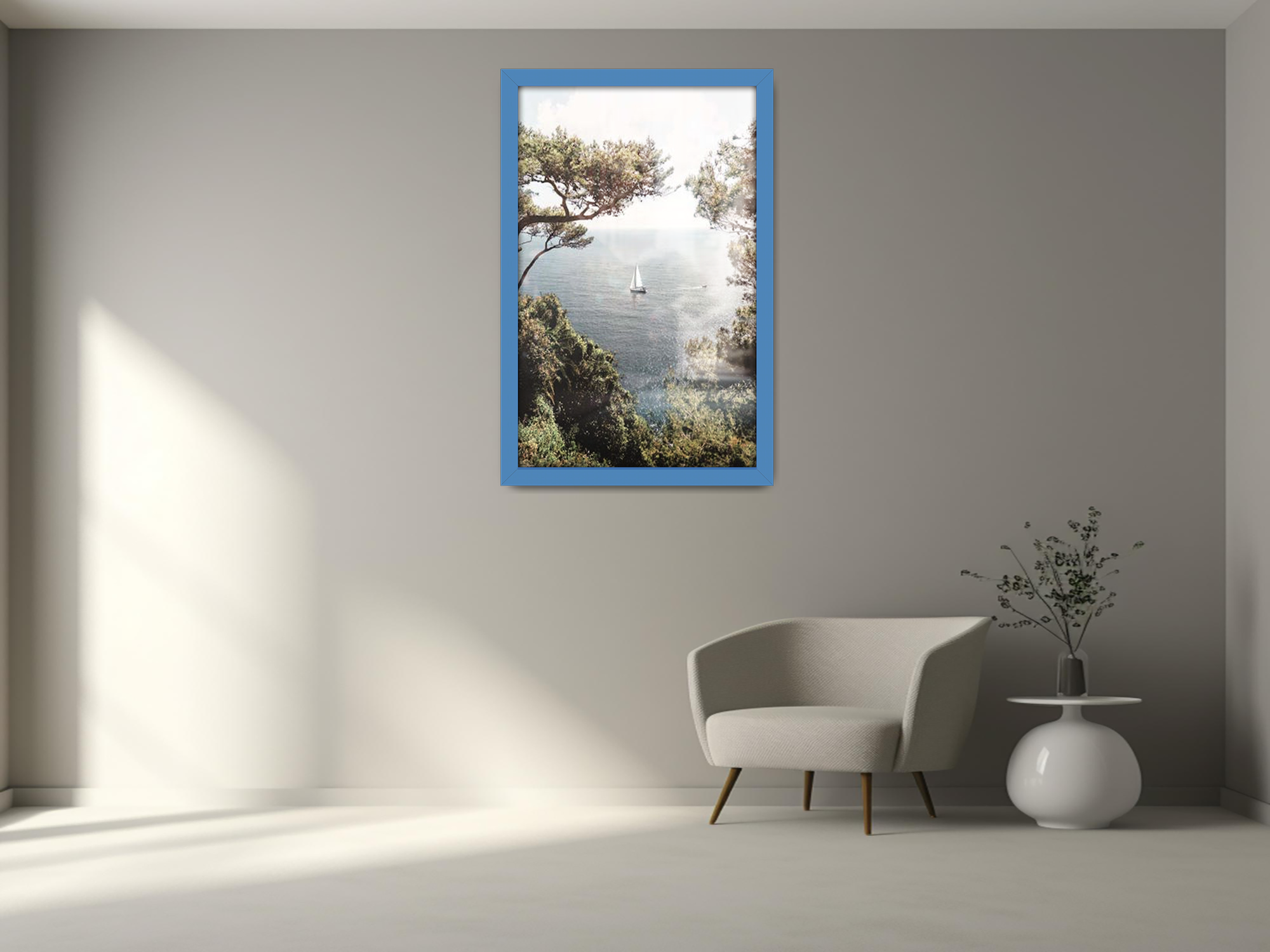 ( 40 x 50 CM ) / 16 x 20 Inch  |  Poster Frames - MDF
 -  [ Blue ]