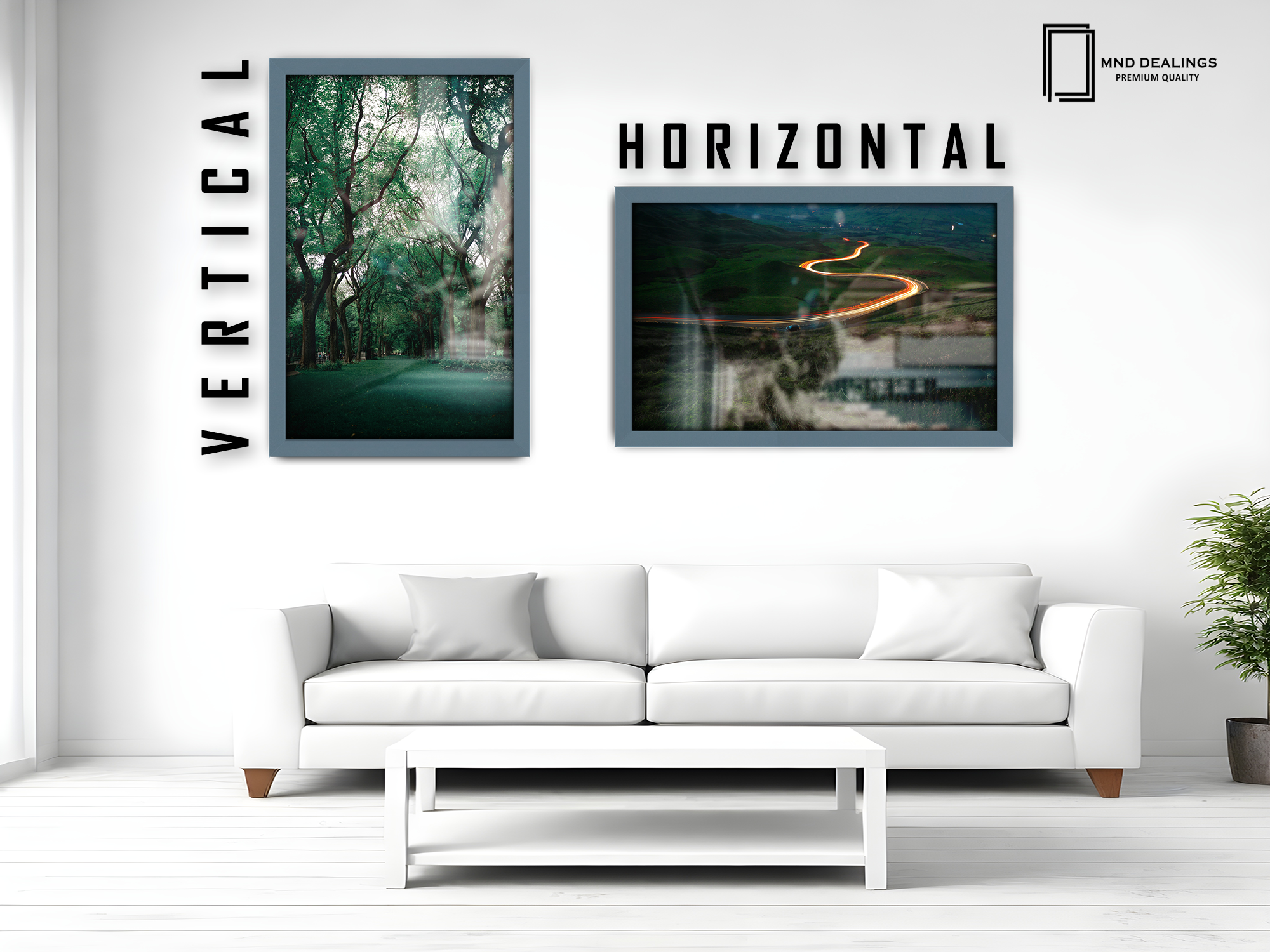 ( 40 x 50 CM ) / 16 x 20 Inch  |  Frames - MDF
 -  [ Dark Grey ]