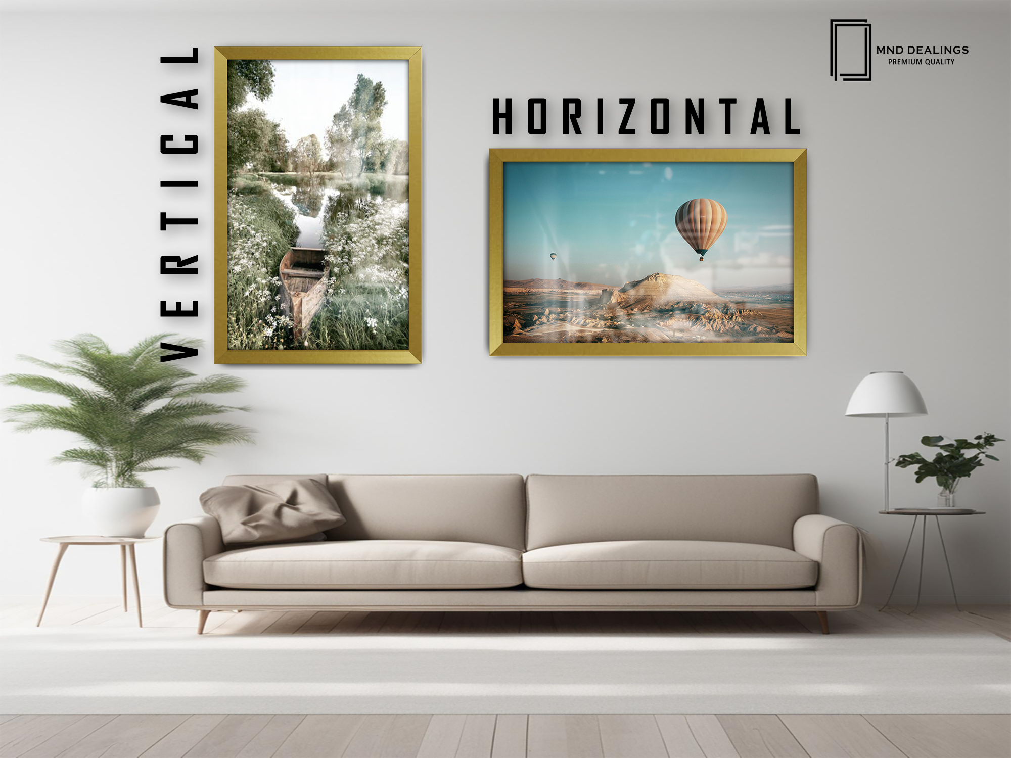 ( 40 x 50 CM ) / 16 x 20 Inch  |  Frames - MDF
 -  [ Gold ]