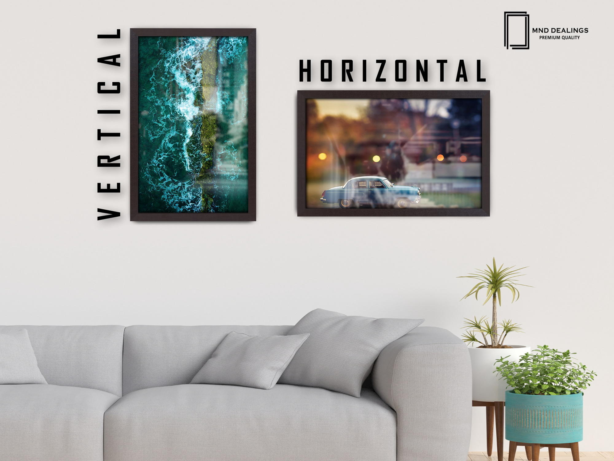 ( 40 x 50 CM ) / 16 x 20 Inch  |  Frames - MDF
 -  [ Mahogany ]