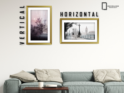 ( 40 x 50 cm ) / 16 x 20 Inch with 40 x 30 cm White Mount Display Frame - MDF