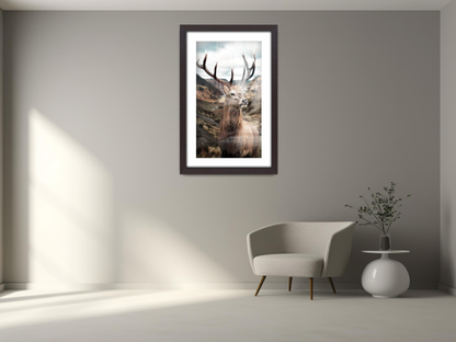 ( 40 x 50 cm ) / 16 x 20 Inch with 40 x 30 cm White Mount Display Frame - MDF