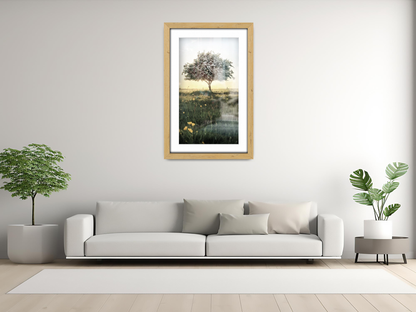 ( 40 x 50 cm ) / 16 x 20 Inch with 40 x 30 cm White Mount Display Frame - MDF