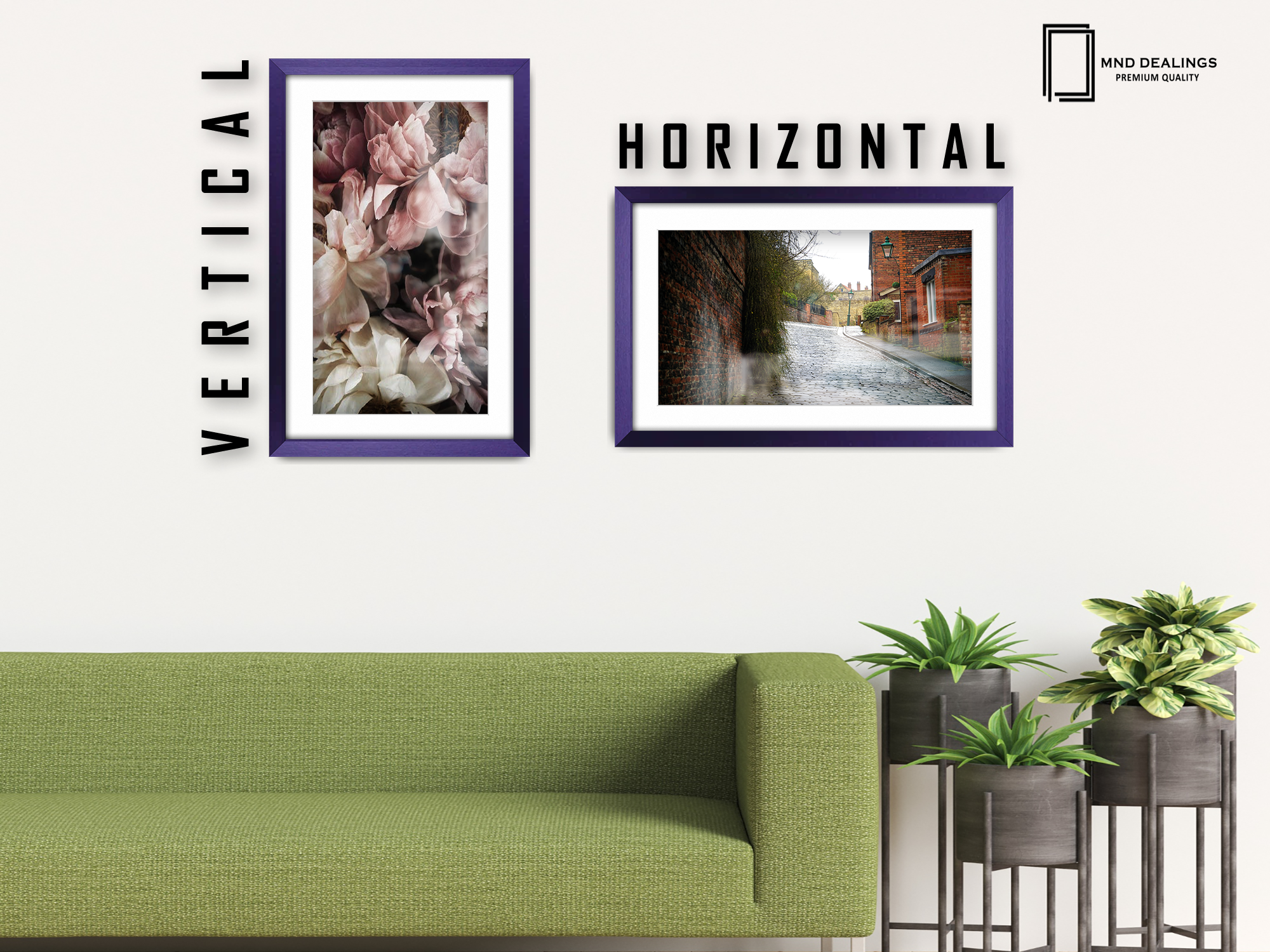 ( 40 x 50 cm ) / 16 x 20 Inch with 40 x 30 cm White Mount Display Frame - MDF