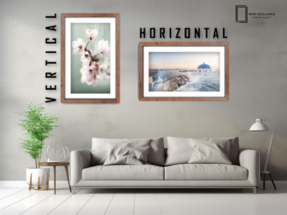 ( 40 x 50 cm ) / 16 x 20 Inch with 40 x 30 cm White Mount Display Frame - MDF