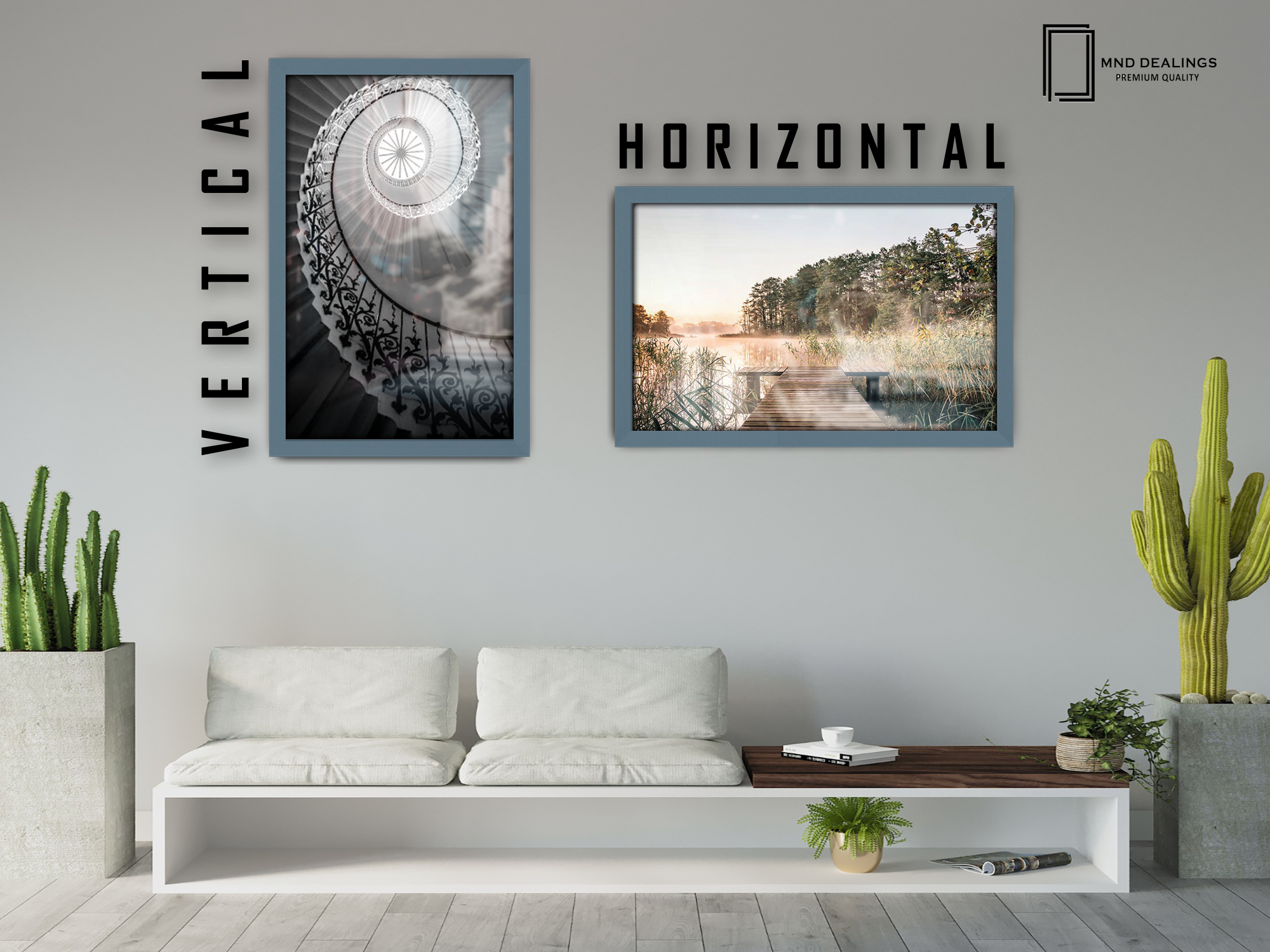 ( 40 x 60 CM ) / 24 x 16 Inch  |  Frames - MDF
 -  [ Dark Grey ]