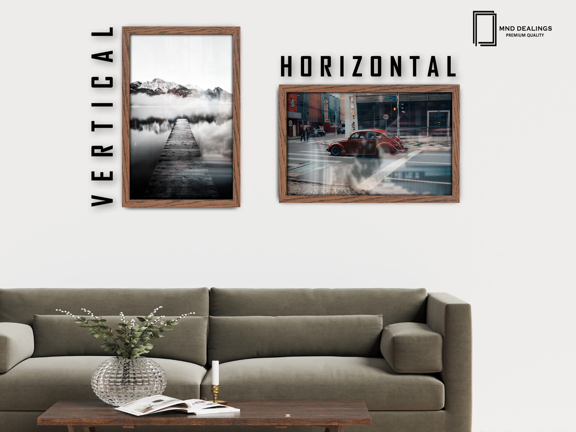 ( 40 x 60 CM ) / 24 x 16 Inch  |  Frames - MDF
 -  [ Dark Oak ]