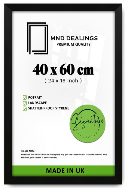 ( 40 x 60 CM ) / 24 x 16 Inch  |  Picture Frames - MDF
 -  [ Matt Black ]