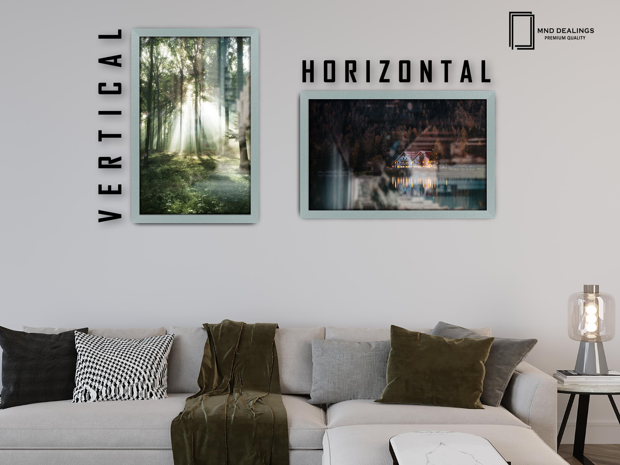 ( 40 x 60 CM ) / 24 x 16 Inch  |  Frames - MDF
 -  [ Silver ]