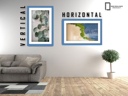 ( 40 x 60 cm ) / 24 x 16 Inch with 50 x 30 cm White Mount Frames - MDF
