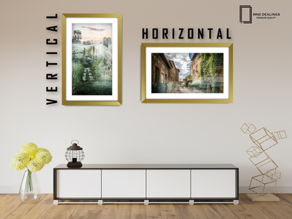 ( 40 x 60 cm ) / 24 x 16 Inch with 50 x 30 cm White Mount Frames - MDF