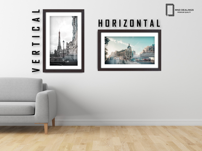 ( 40 x 60 cm ) / 24 x 16 Inch with 50 x 30 cm White Mount Frames - MDF