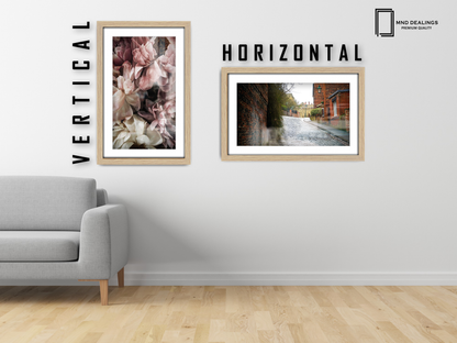 ( 40 x 60 cm ) / 24 x 16 Inch with 50 x 30 cm White Mount Frames - MDF