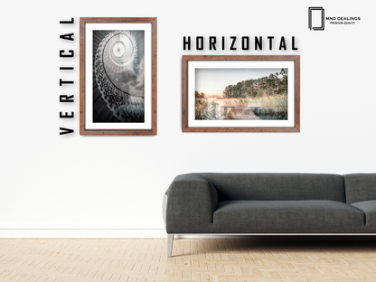 ( 40 x 60 cm ) / 24 x 16 Inch with 50 x 30 cm White Mount Frames - MDF
