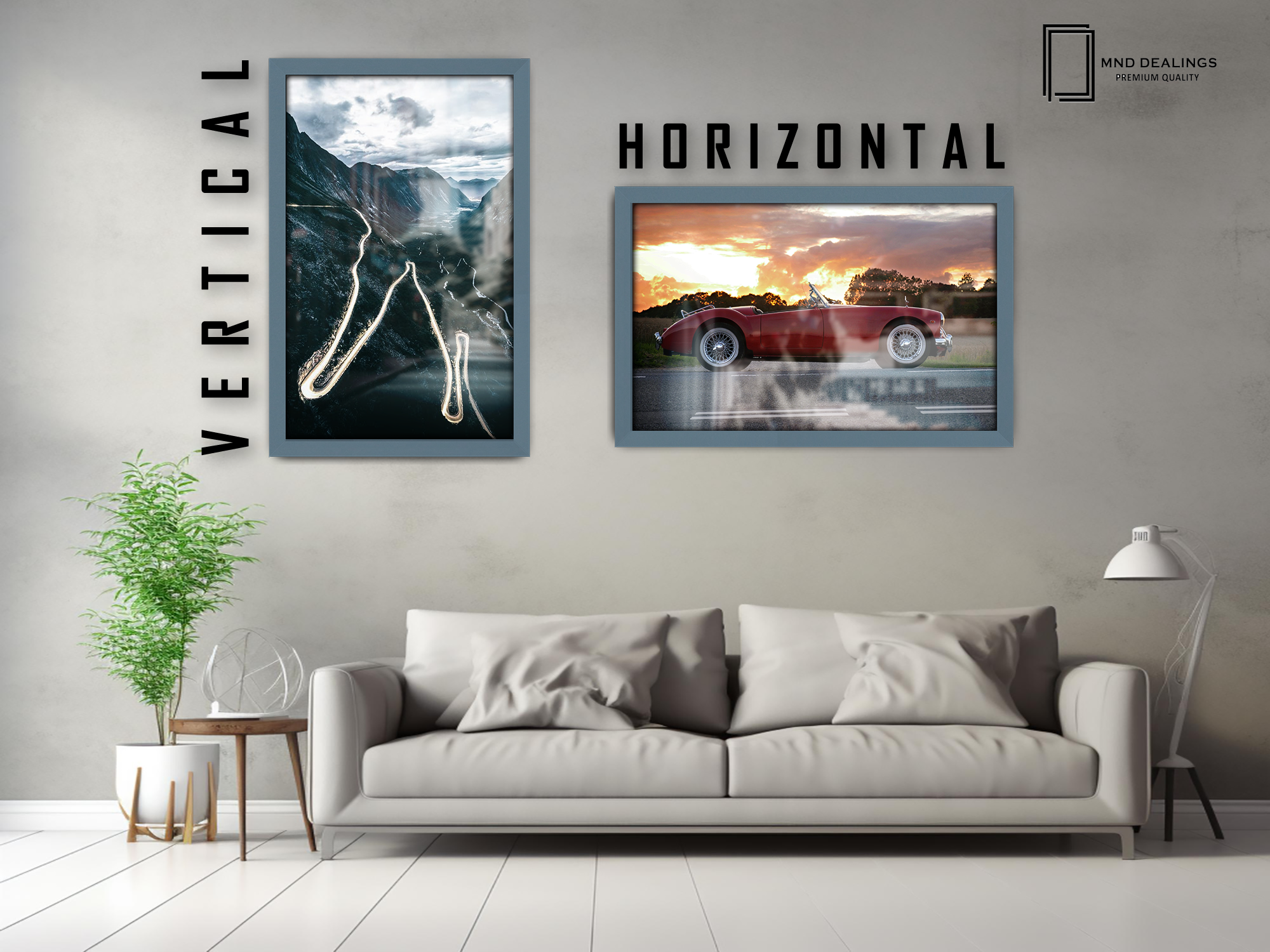 ( 42 x 60 CM ) / 24 x 16.5 Inch  |  Picture Frames - MDF
 -  [ Dark Grey ]