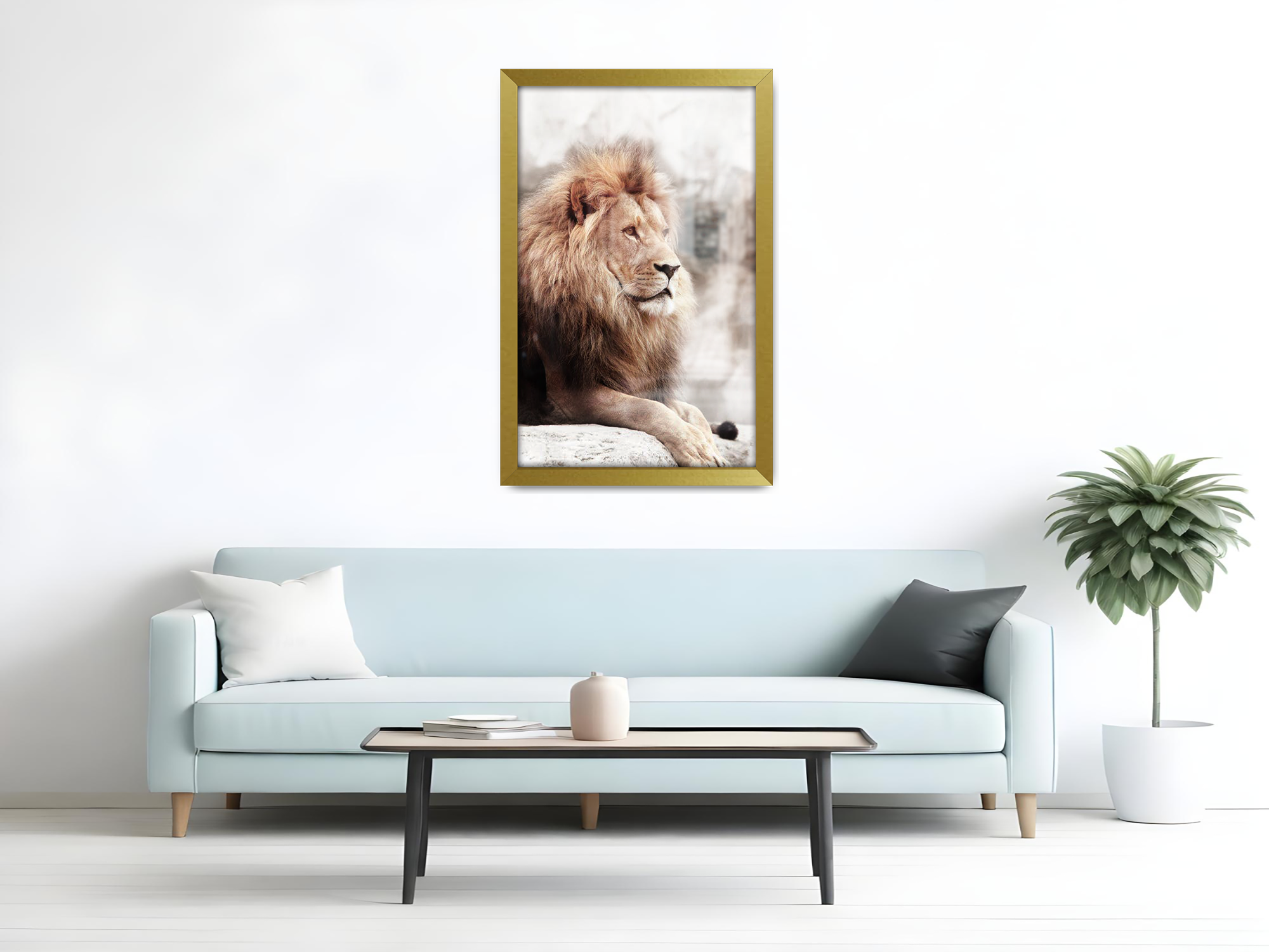 ( 45 x 55 CM ) / 18 x 22 Inch  |  Frames - MDF
 -  [ Gold ]