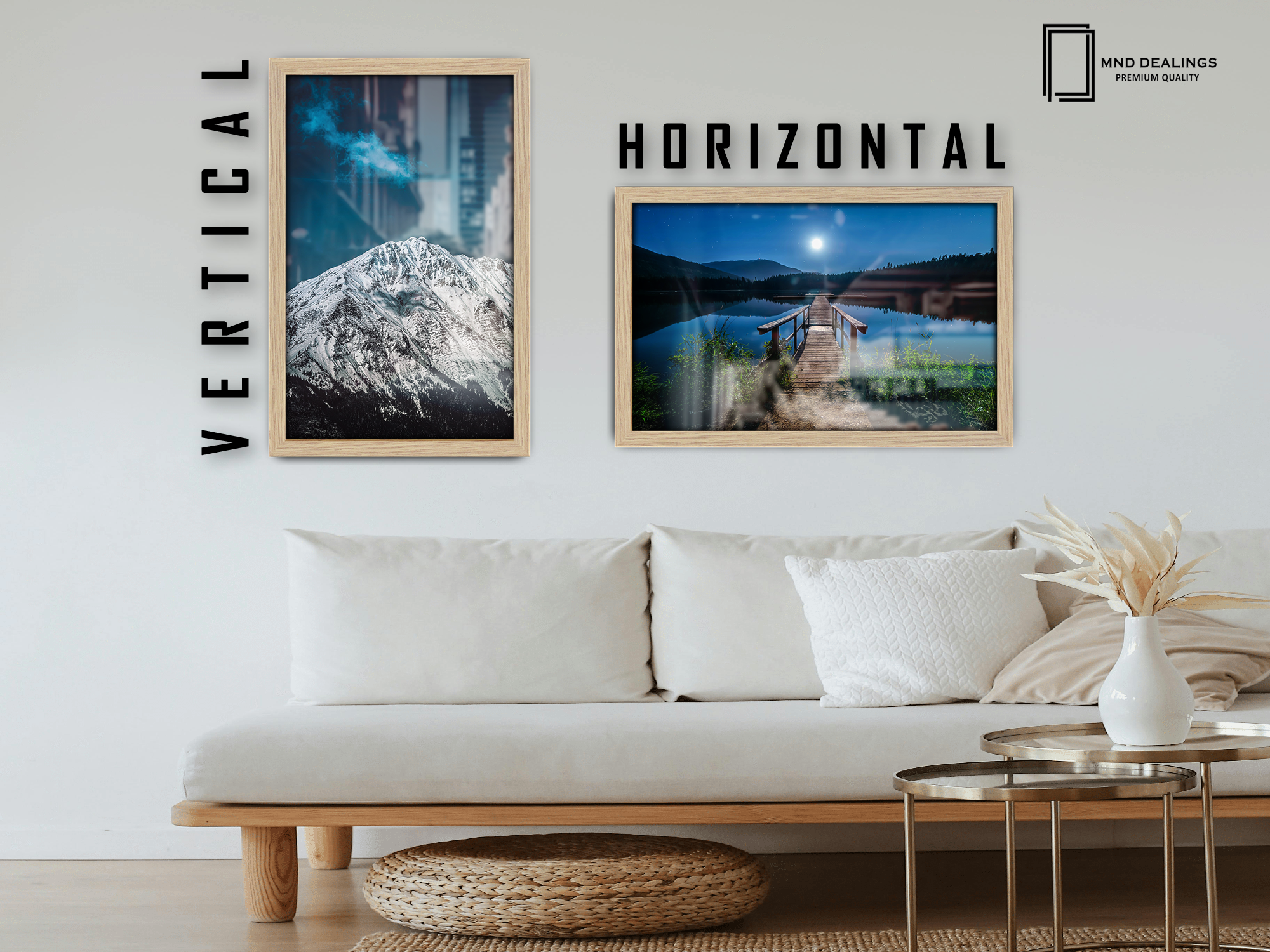 ( 45 x 55 CM ) / 18 x 22 Inch  |  Frames - MDF
 -  [ Oak ]