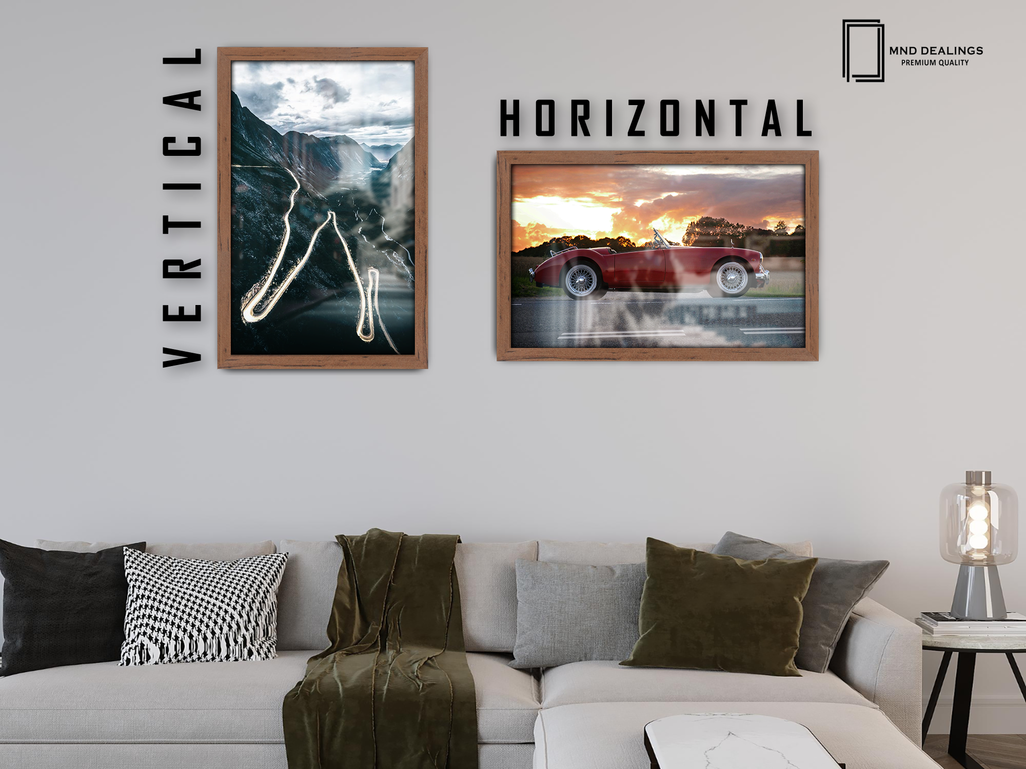 ( 45 x 55 CM ) / 18 x 22 Inch  |  Display Frame - MDF
 -  [ Walnut ]