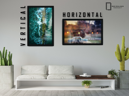 ( 45 x 60 CM ) / 24 x 18 Inch  |  Display Frame - MDF
 -  [ Black ]