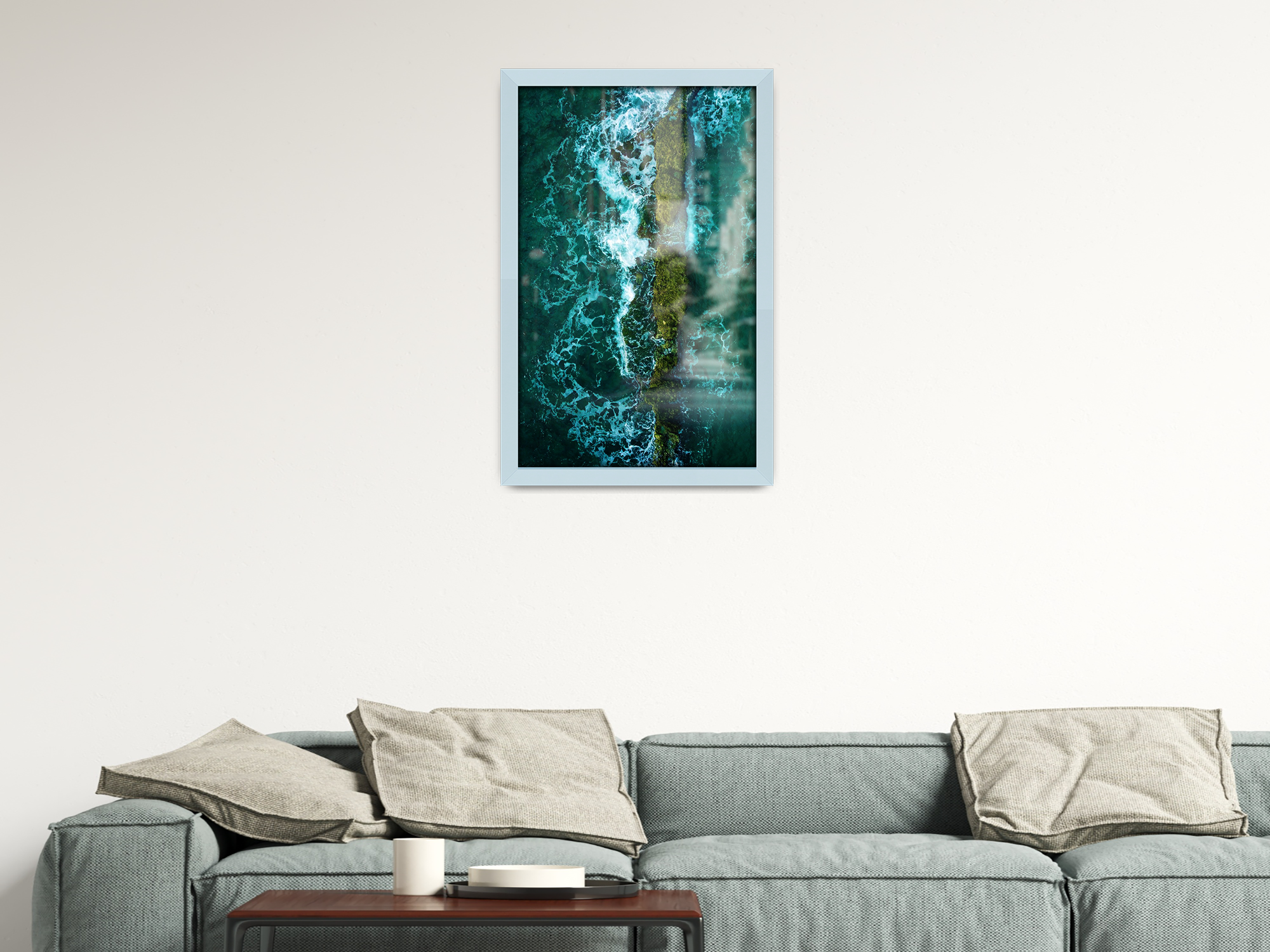 ( 45 x 60 CM ) / 24 x 18 Inch  |  Frames - MDF
 -  [ Light Grey ]