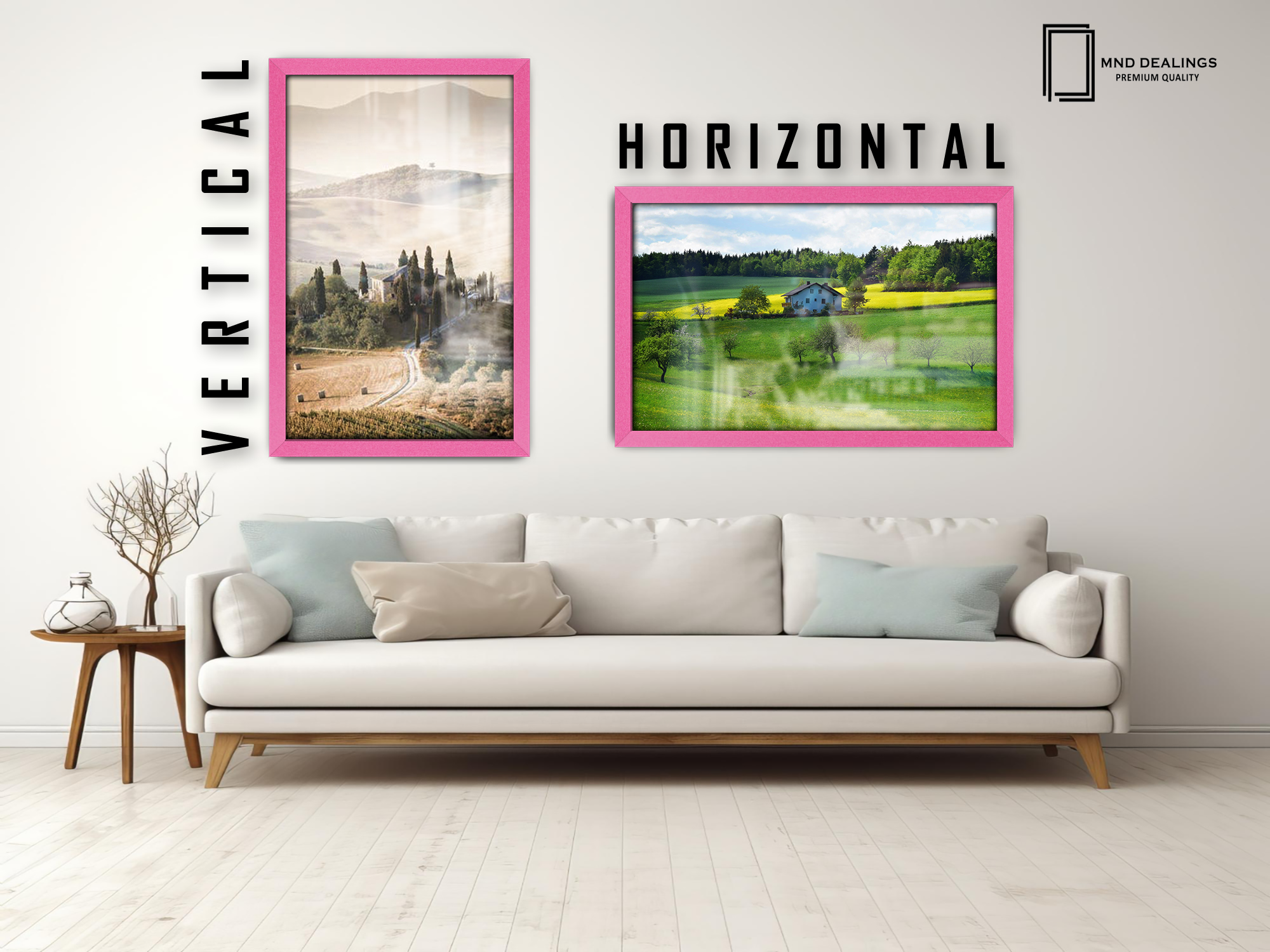 ( 45 x 60 CM ) / 24 x 18 Inch  |  Poster Frames - MDF
 -  [ Pink ]
