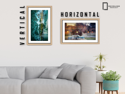 ( 45 x 60 cm ) / 24 x 18 Inch with 45 x 30 cm White Mount Poster Frames - MDF