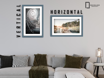 ( 45 x 60 cm ) / 24 x 18 Inch with 45 x 30 cm White Mount Poster Frames - MDF