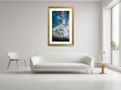 ( 45 x 60 cm ) / 24 x 18 Inch with 45 x 30 cm White Mount Poster Frames - MDF