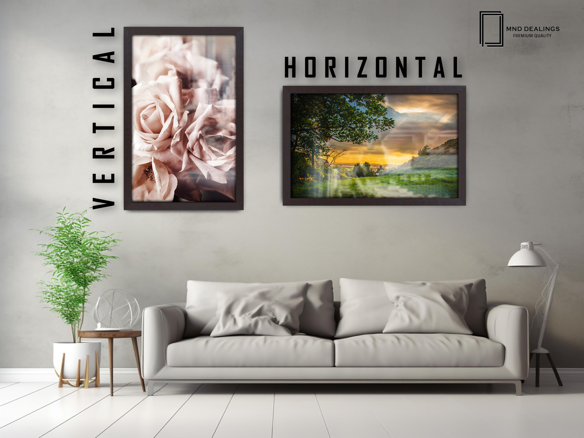 ( 45 x 65 CM ) / 26 x 18 Inch  |  Frames - MDF
 -  [ Mahogany ]