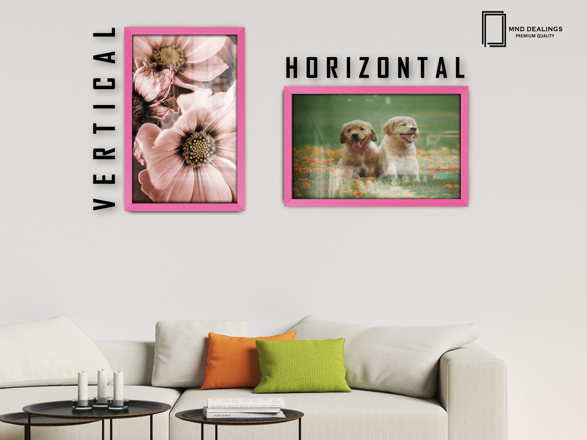 ( 45 x 65 CM ) / 26 x 18 Inch  |  Poster Frames - MDF
 -  [ Pink ]
