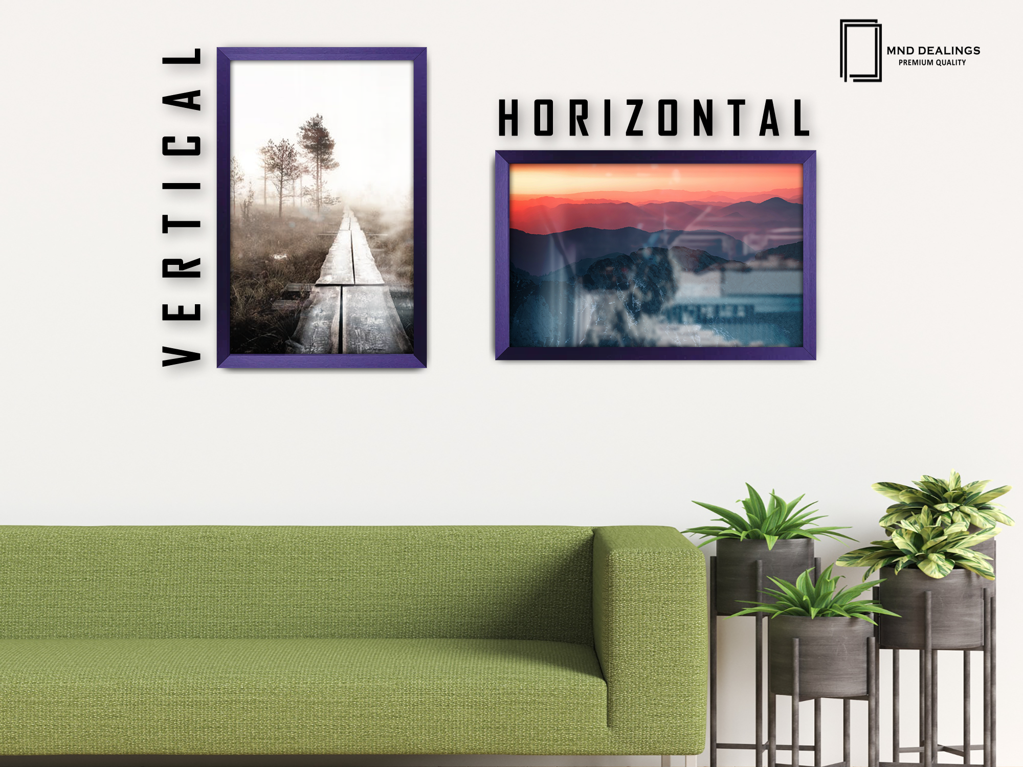 ( 45 x 65 CM ) / 26 x 18 Inch  |  Poster Frames - MDF
 -  [ Purple ]