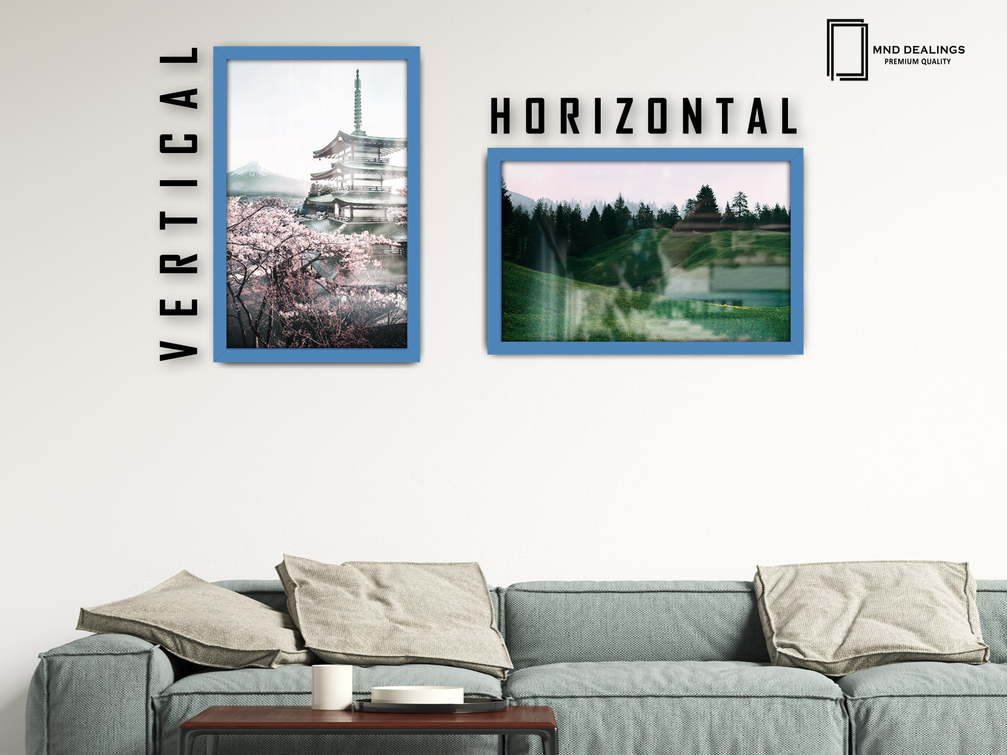 ( 45 x 70 CM ) / 28 x 18 Inch  |  Frames - MDF
 -  [ Blue ]