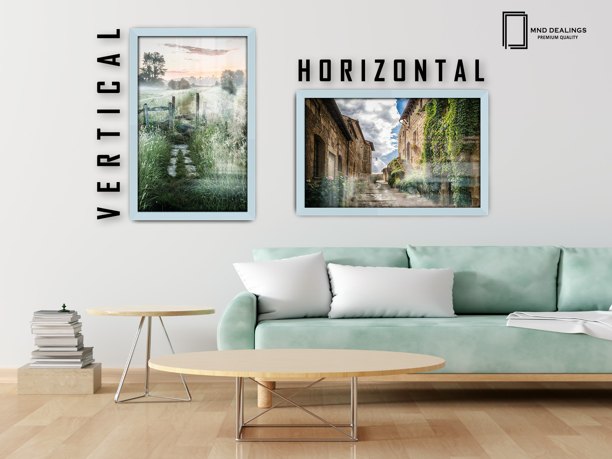 ( 45 x 70 CM ) / 28 x 18 Inch  |  Photo Frames - MDF
 -  [ Light Grey ]