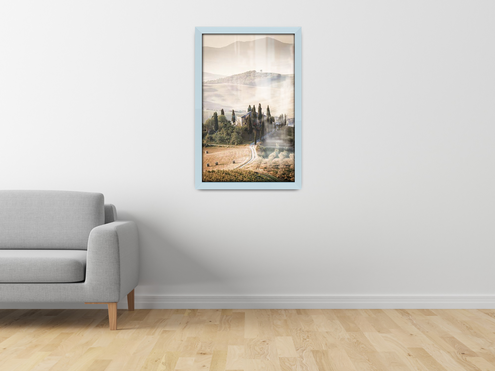 ( 45 x 70 CM ) / 28 x 18 Inch  |  Photo Frames - MDF
 -  [ Light Grey ]
